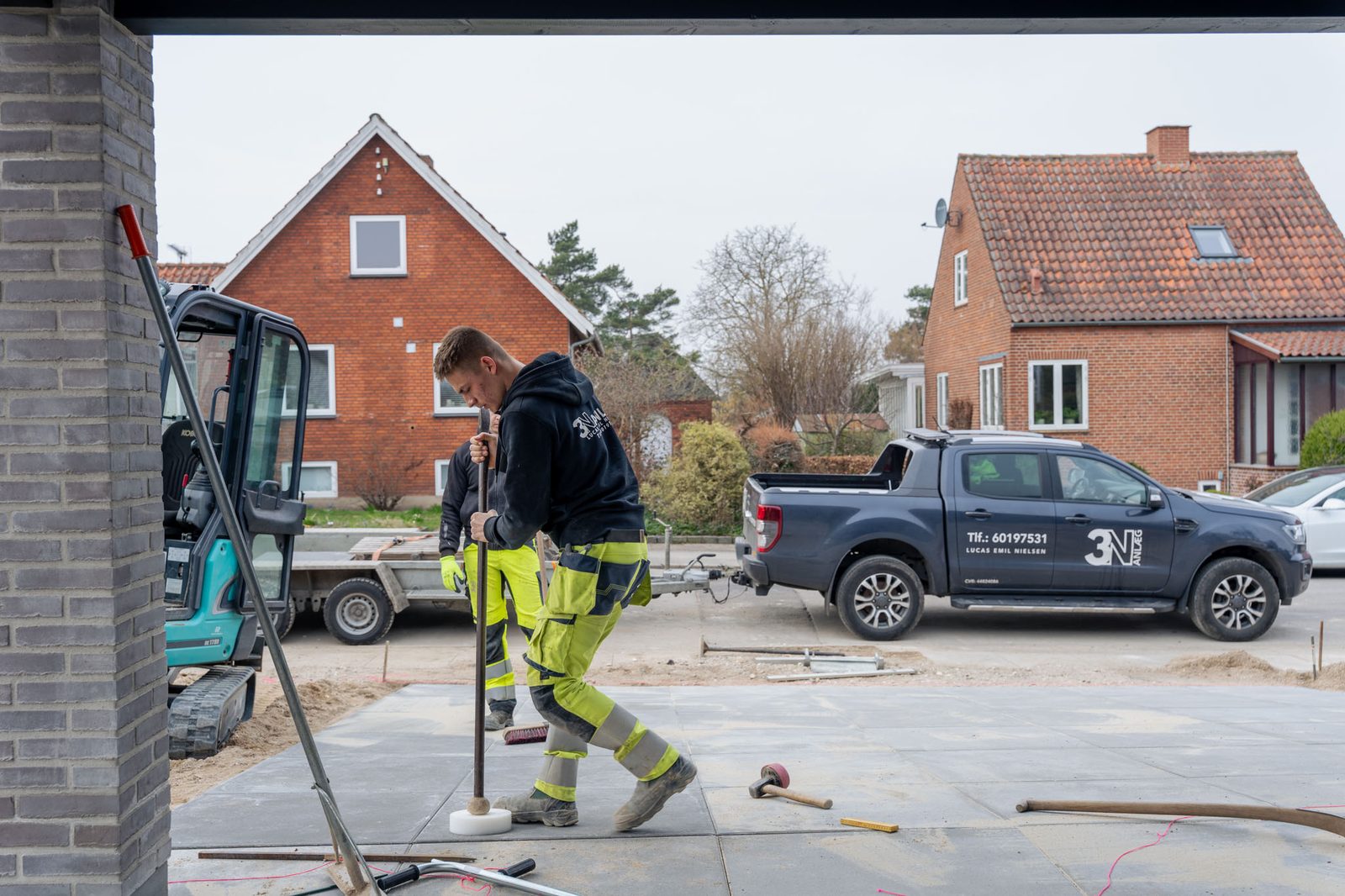 Ny indkørsel under anlægning af 3N Anlæg